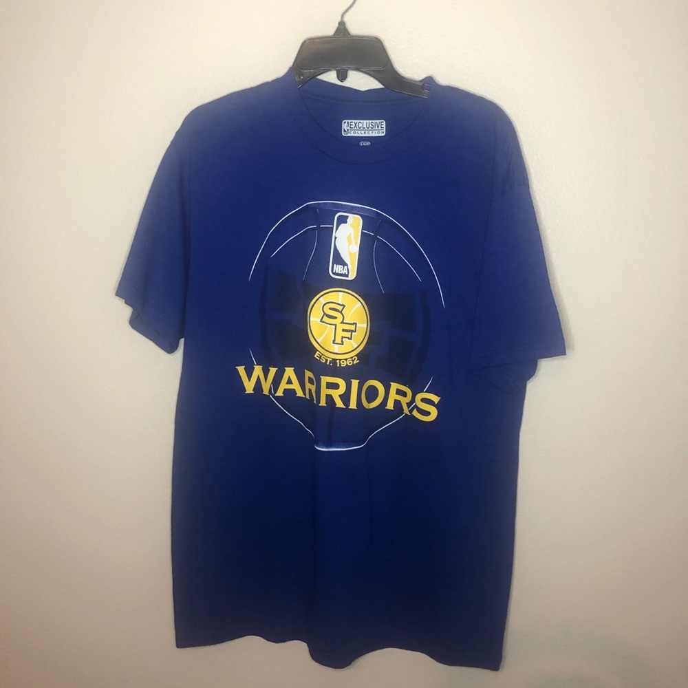 🇺🇸 NEW NBA Warriors Blue T-Shirt, Size L